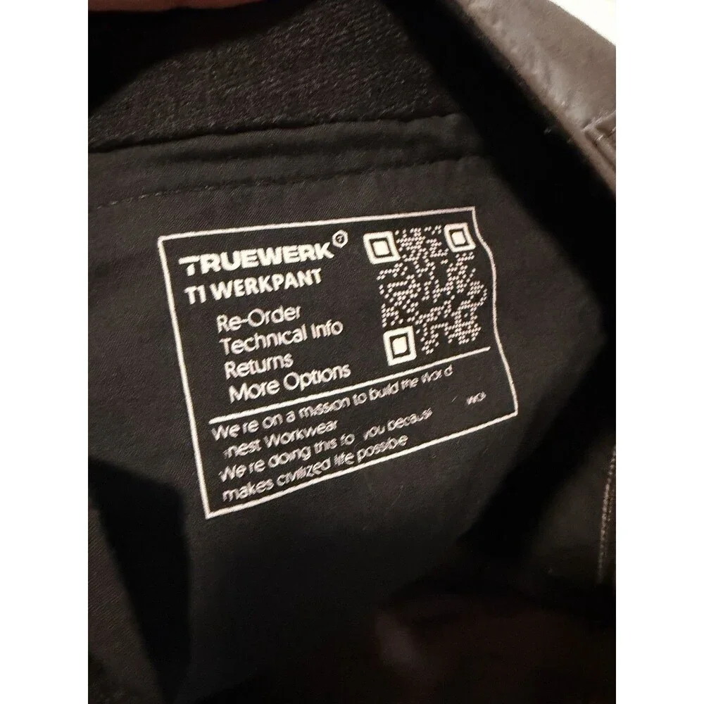 Truewerk T1 Werkpant Mens 38 x 34 Dark Gray Technical Work Cargo Pants Stretch